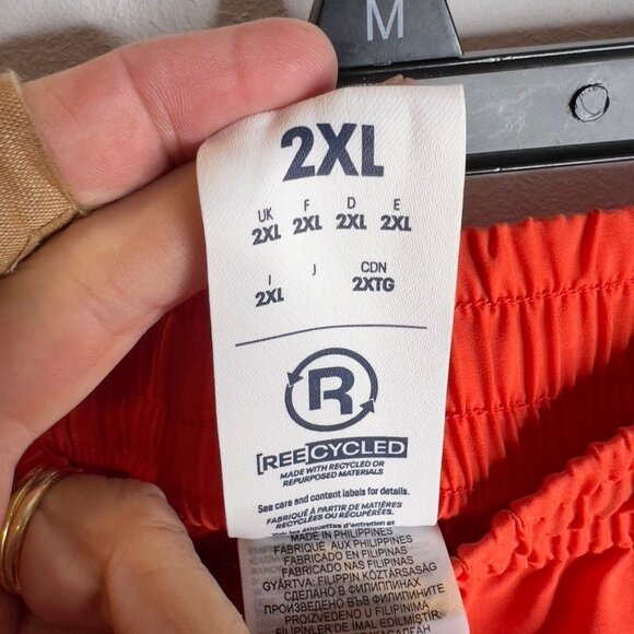 Reebok Men's Regular-Fit Moisture-Wicking 9" Woven Drawstring Shorts Orange 2XL - Picture 9 of 9